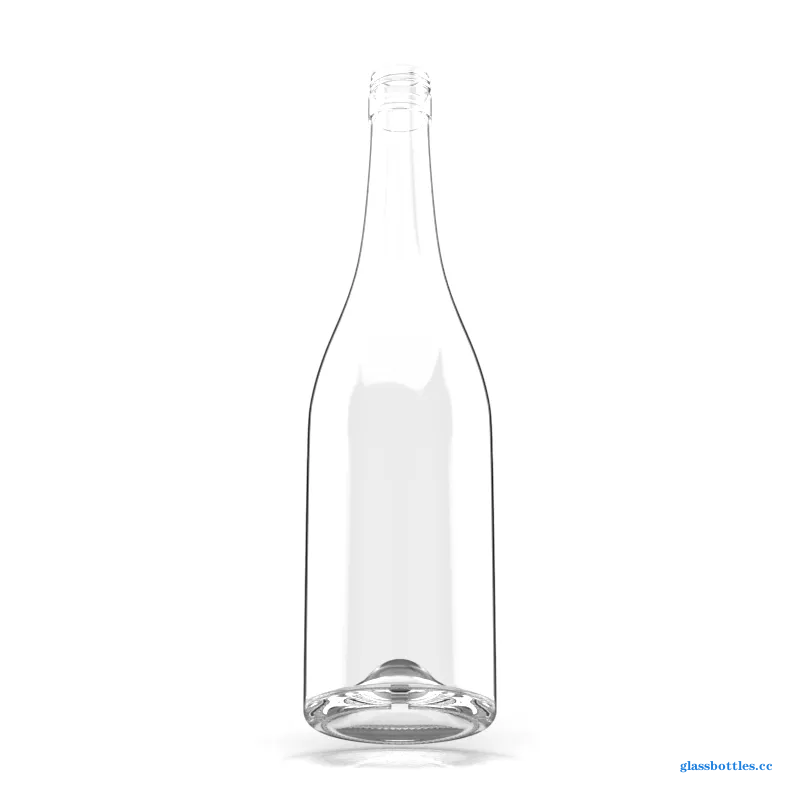 Factory Direct Supply 750ml Empty Oval Transparent Whiskey Bottle Glass With Screw Cap插图1