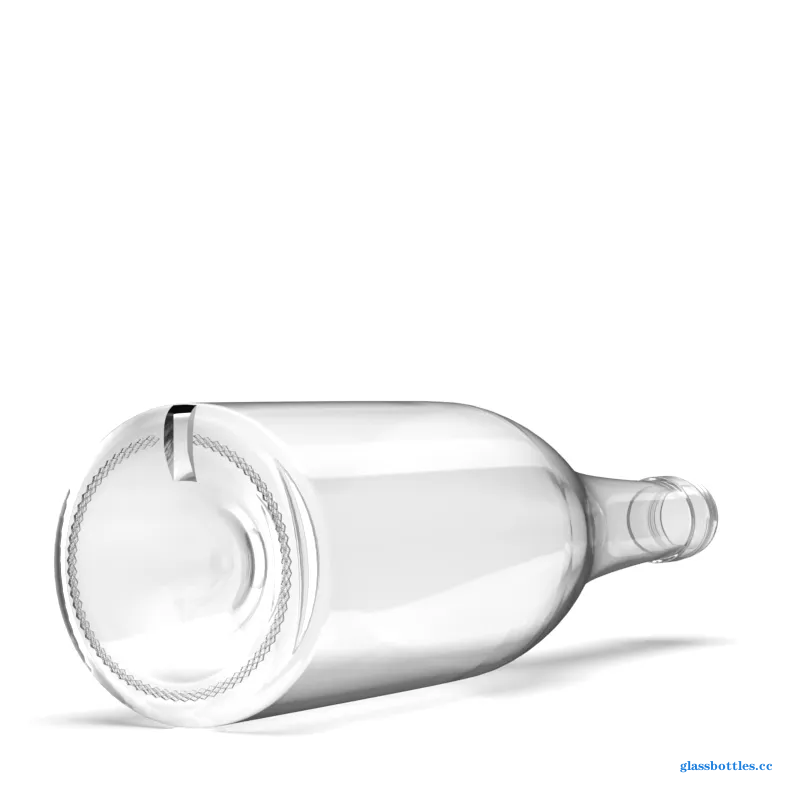 Factory Direct Supply 750ml Empty Oval Transparent Whiskey Bottle Glass With Screw Cap插图3