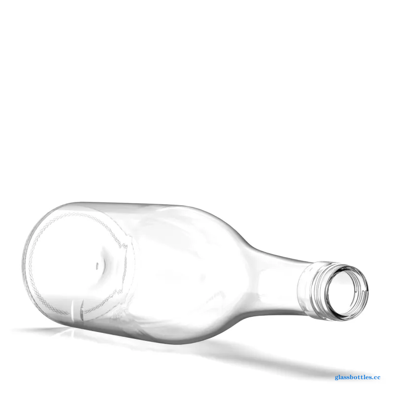 Factory Direct Supply 750ml Empty Oval Transparent Whiskey Bottle Glass With Screw Cap插图4