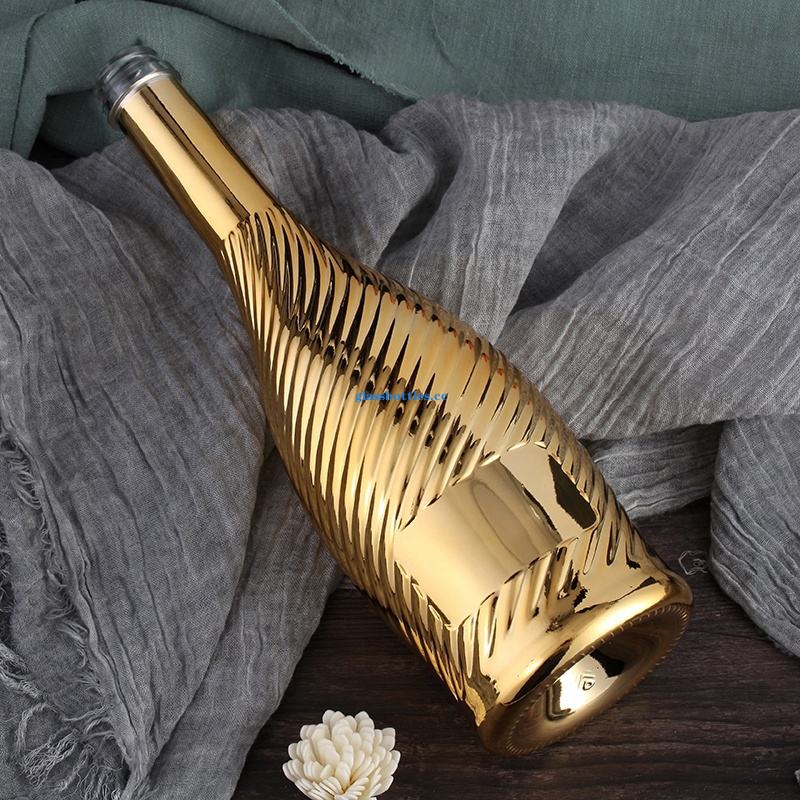 China factory direct sales custom electroplating 700ml glass bottle for champagne插图3