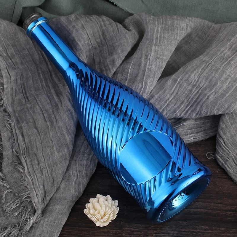 China factory direct sales custom electroplating 700ml glass bottle for champagne插图4