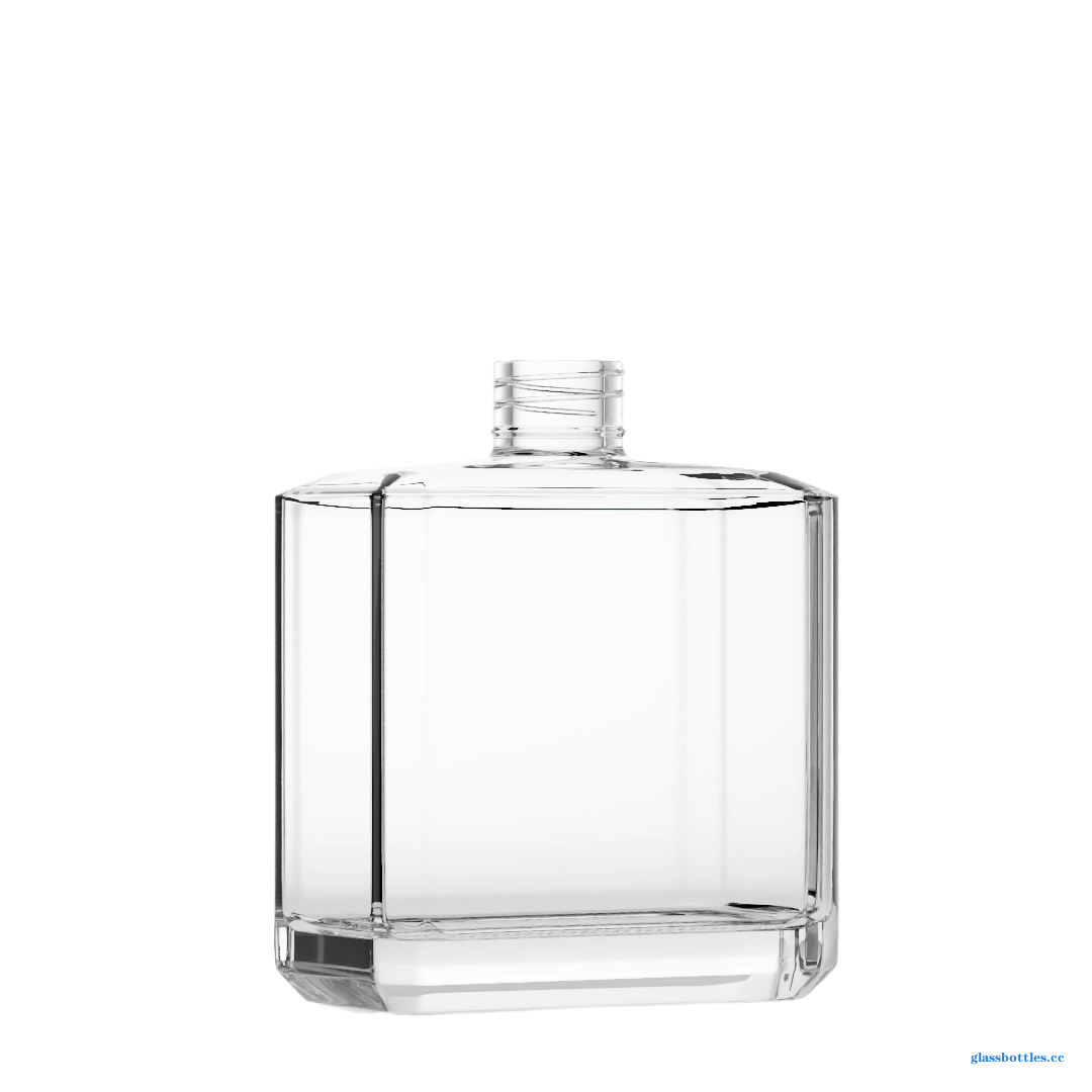 300ml Clear Glass Bottle – Smooth Surface – Modern Square Shape – Ideal For Perfume-Factory wholesale of glass bottles,wine bottles,whiskey bottles,vodka bottles,rum bottles,bottle caps